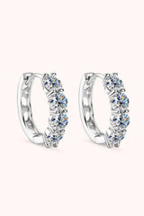 2.4 Carat Moissanite Huggie Earrings Moissanite - Tophatter Daily Deals