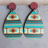 Geometric Wood Teardrop Earrings Style A One Size Earrings - Tophatter Daily Deals