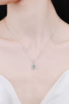 Moissanite Teardrop Pendant Necklace - Tophatter Shopping Deals