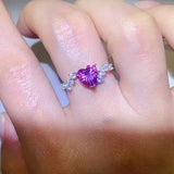 1 Carat Moissanite 925 Sterling Silver Ring Silver Moissanite - Tophatter Daily Deals