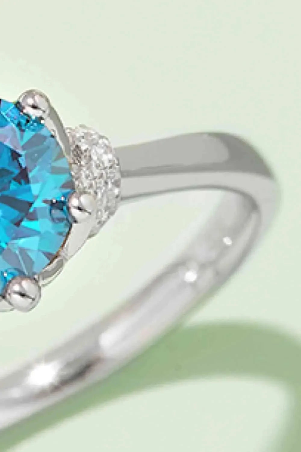 1 Carat Moissanite Contrast 925 Sterling Silver Ring Moissanite - Tophatter Daily Deals