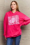 Simply Love Simply Love Full Size LET’S GO GIRLS Graphic Dropped Shoulder Hoodie - Tophatter Daily Deals