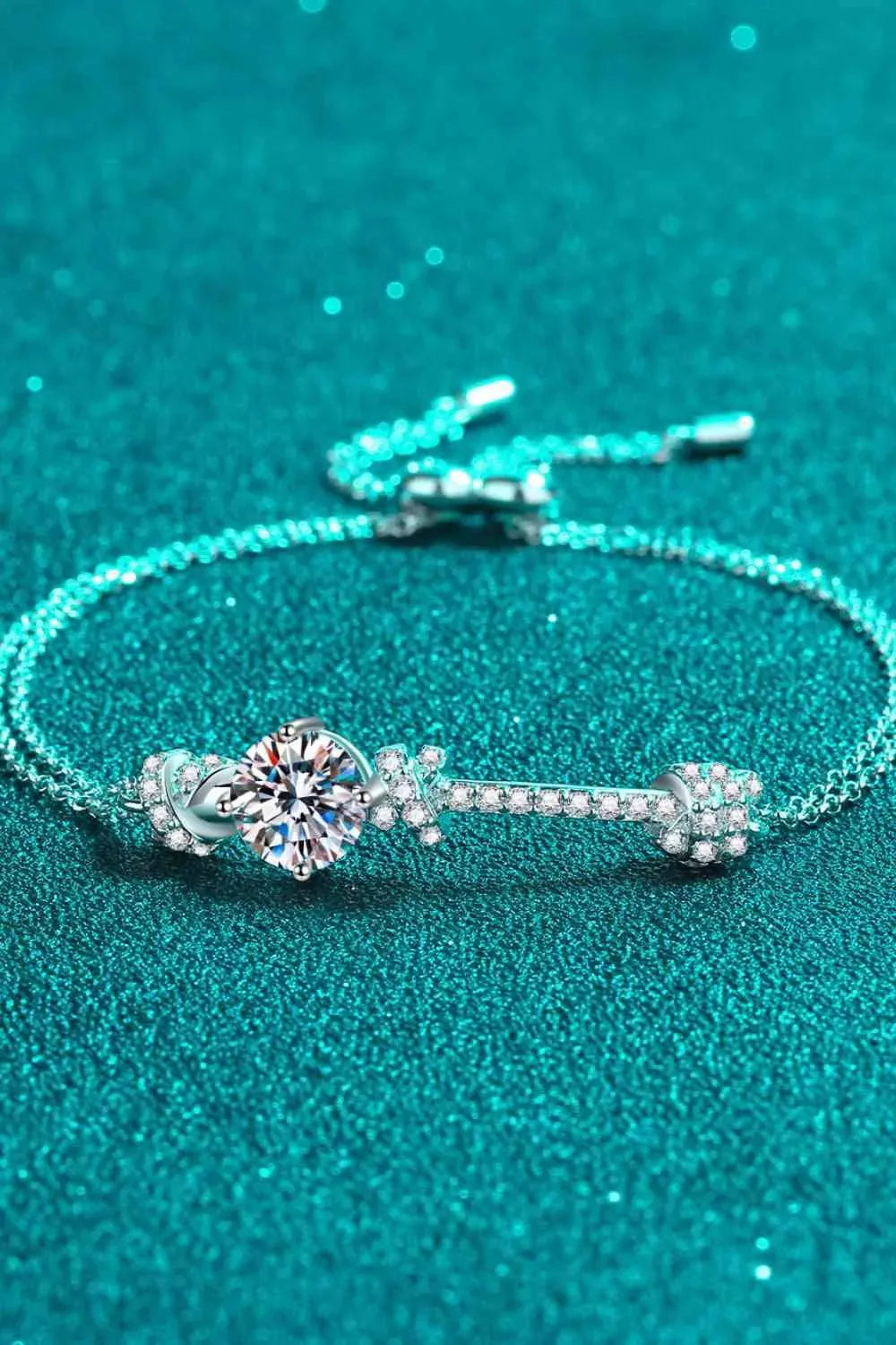 2 Carat Moissanite 925 Sterling Silver Bracelet Moissanite - Tophatter Daily Deals