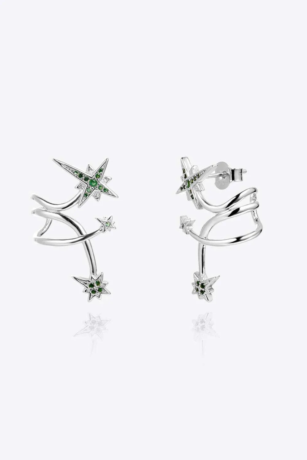Zircon 925 Sterling Silver Earrings Silver One Size Earrings - Tophatter Daily Deals