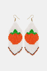 Beaded Fringe Dangle Earring Pumpkin One Size Earrings - Tophatter Daily Deals