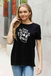 Simply Love Full Size Butterfly Skull Graphic Cotton Tee Women's T-Shirts - Tophatter Daily Deals