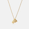 Stainless Steel Letter Pendant Necklace Gold F One Size Necklaces - Tophatter Daily Deals