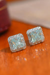 2 Carat Moissanite Square Earrings Moissanite - Tophatter Daily Deals