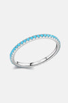 925 Sterling Silver Artificial Turquoise Ring Rings - Tophatter Daily Deals