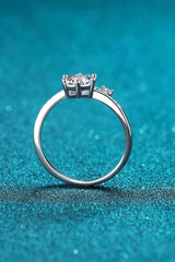 1 Carat Moissanite 925 Sterling Silver Bypass Ring Moissanite - Tophatter Daily Deals