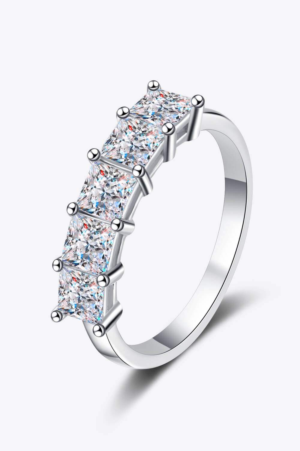 Romantic Surprise 2 Carat Moissanite Rhodium-Plated Ring Moissanite - Tophatter Daily Deals