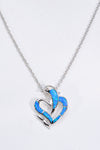 Opal Dolphin Heart Chain-Link Necklace - Tophatter Shopping Deals - Electronics, Jewelry, Auction, App, Bidding, Gadgets, Fashion