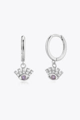 925 Sterling Silver Huggie Drop Earrings Silver One Size Earrings - Tophatter Daily Deals