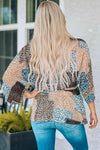 Leopard Patchwork V-Neck Top Blouses - Tophatter Daily Deals