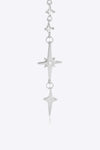 Inlaid Zircon 925 Sterling Silver Single Chain Earring Earrings - Tophatter Daily Deals