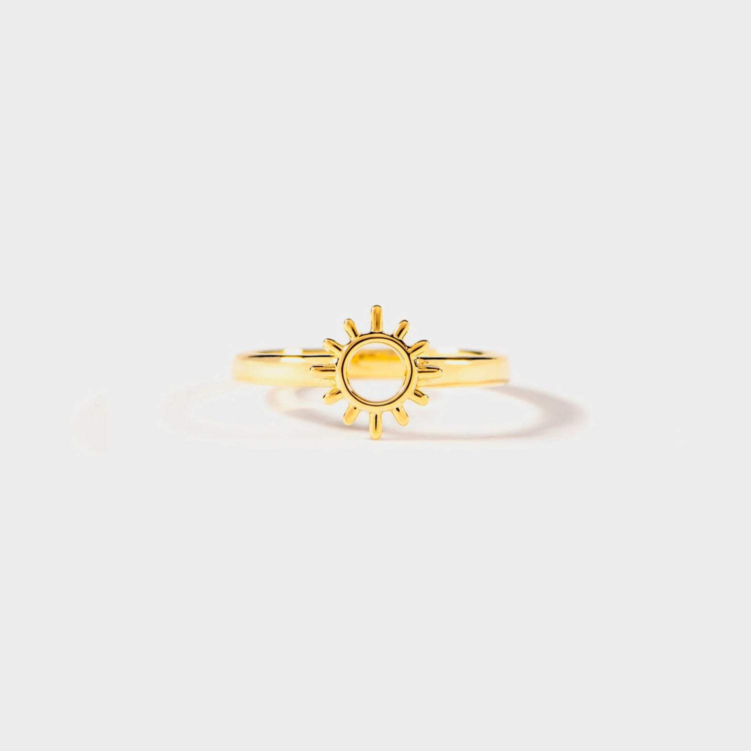 Sun Shape 18K Gold-Plated Ring Gold Rings - Tophatter Daily Deals