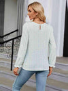 Printed Round Neck Flounce Sleeve Blouse Women's T-Shirts - Tophatter Daily Deals