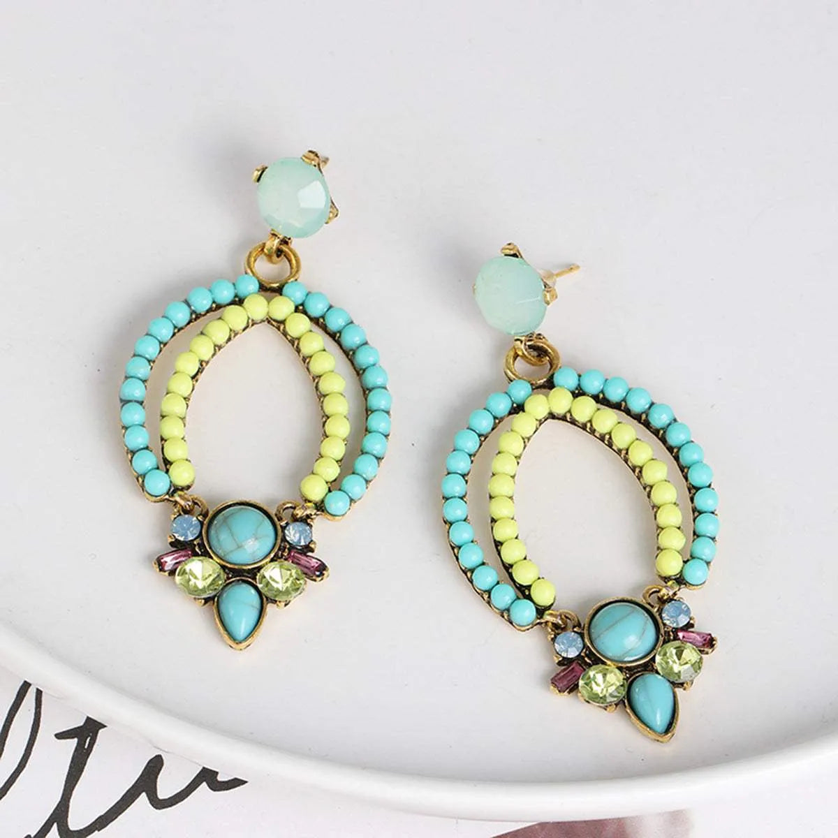 Geometric Alloy Dangle Earrings Earrings - Tophatter Daily Deals