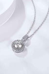 2 Carat Moissanite Round Pendant Necklace Moissanite - Tophatter Daily Deals