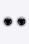 Two-Tone 4-Prong Moissanite Stud Earrings Black One Size Moissanite - Tophatter Daily Deals