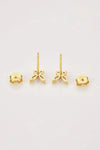 Inlaid Zircon Butterfly-Shaped Stud Earrings Earrings - Tophatter Daily Deals