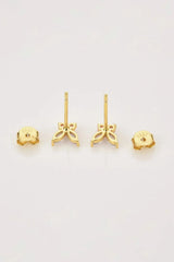 Inlaid Zircon Butterfly-Shaped Stud Earrings Earrings - Tophatter Daily Deals
