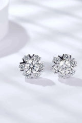 925 Sterling Silver Moissanite Stud Earrings Moissanite - Tophatter Daily Deals