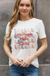 Simply Love Full Size LESS PEOPLE MORE CATS Graphic Cotton Tee Women's T-Shirts - Tophatter Daily Deals