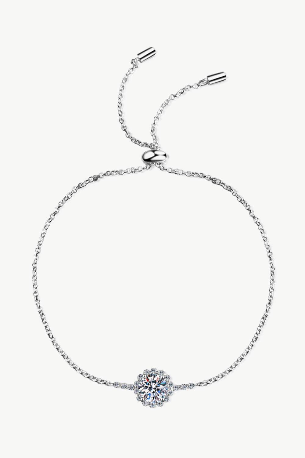 1 Carat Moissanite Chain Bracelet Moissanite - Tophatter Daily Deals