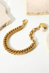 18K Gold-Plated Curb Chain Bracelet Bracelets - Tophatter Daily Deals