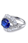 5 Carat Lab-Grown Sapphire Platinum-Plated Ring Rings - Tophatter Daily Deals