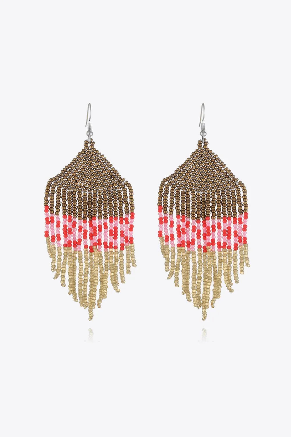 Beaded Dangle Earrings Gold One Size Earrings - Tophatter Daily Deals