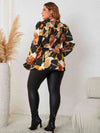 Plus Size Elastic Detail Long Sleeve Floral Babydoll Top Blouses - Tophatter Daily Deals