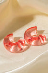 Resin C-Hoop Earrings Earrings - Tophatter Daily Deals