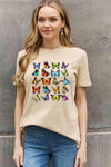 Simply Love Full Size Butterfly Graphic Cotton Tee Women's T-Shirts - Tophatter Daily Deals