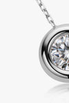 Adored 1 Carat Moissanite Pendant 925 Sterling Silver Necklace Moissanite - Tophatter Daily Deals