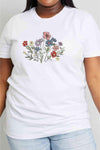 Simply Love Simply Love Full Size Flower Graphic Cotton Tee Women's T-Shirts - Tophatter Daily Deals