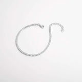 925 Sterling Silver Inlaid Zircon Bracelet Bracelets - Tophatter Daily Deals