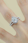 1 Carat Moissanite Teardrop Split Shank Ring Moissanite - Tophatter Daily Deals