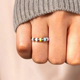925 Sterling Silver Oil Drip Ring Rings - Tophatter Daily Deals