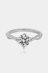 1 Carat Moissanite 925 Sterling Silver Ring Moissanite - Tophatter Daily Deals