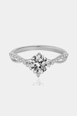 1 Carat Moissanite 925 Sterling Silver Ring Moissanite - Tophatter Daily Deals