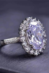 8 Carat Oval Moissanite Ring Moissanite - Tophatter Daily Deals