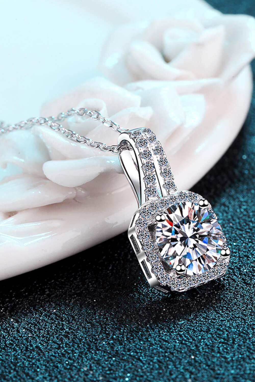 Adored 1 Carat Moissanite Necklace Moissanite - Tophatter Daily Deals