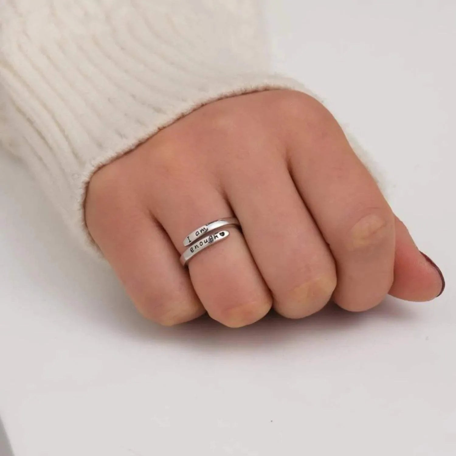 925 Sterling Silver Engraved Bypass Ring Rings - Tophatter Daily Deals