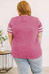 Plus Size Striped V-Neck Tee Shirt Women's T-Shirts - Tophatter Daily Deals