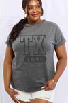 Simply Love Full Size TX 1845 Graphic Cotton Tee Women's T-Shirts - Tophatter Daily Deals