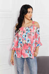 Sew In Love Full Size Fresh Take Floral Cold-Shoulder Top Blouses - Tophatter Daily Deals