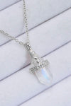 925 Sterling Silver Moonstone Pendant Necklace Silver One Size Moonstone - Tophatter Daily Deals