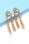 Round Shape Fringed Copper Earrings Earrings - Tophatter Daily Deals